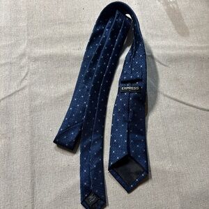 Express Dark Blue Dotted Men's Tie